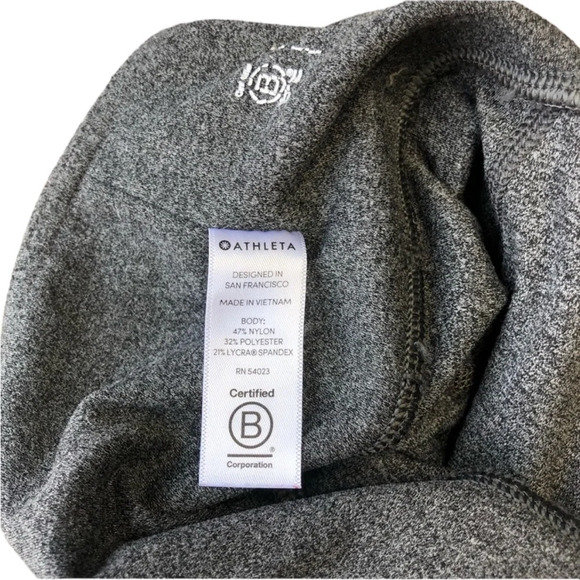 Athleta Cropped Leggings Side Pockets Gray Small - Picture 9 of 10